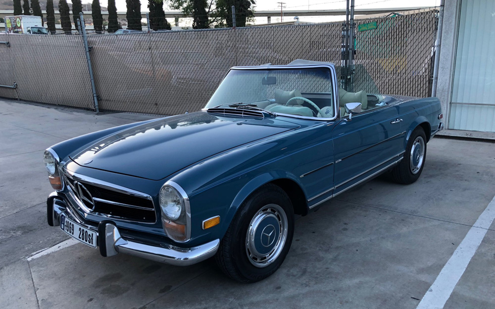 Classic Mercedes SL after repair at Collision Masters